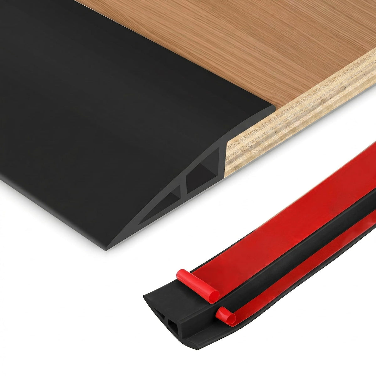Floor Transition Strip Vinyl Door Threshold Ramp Self Adhesive Carpet Edging Strip Doorway Edge Trim (6.6 Foot)