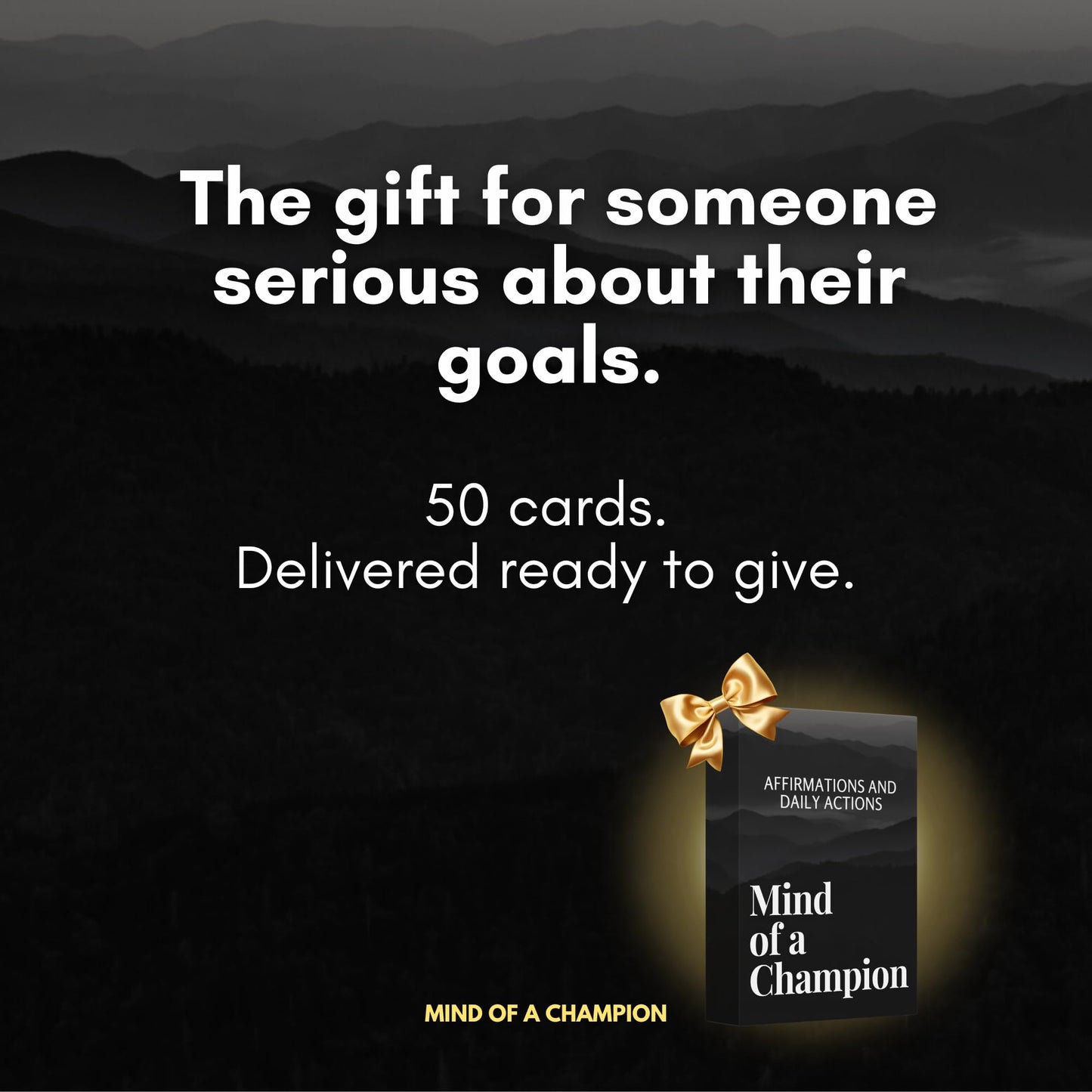 Mind Of A Champion - Motivational Cards for Men Affirmations and Action Steps to Turn Dreams into Reality - For Productivity, Personal Development, Self Care, Mindfulness, Affirmation Cards for Men