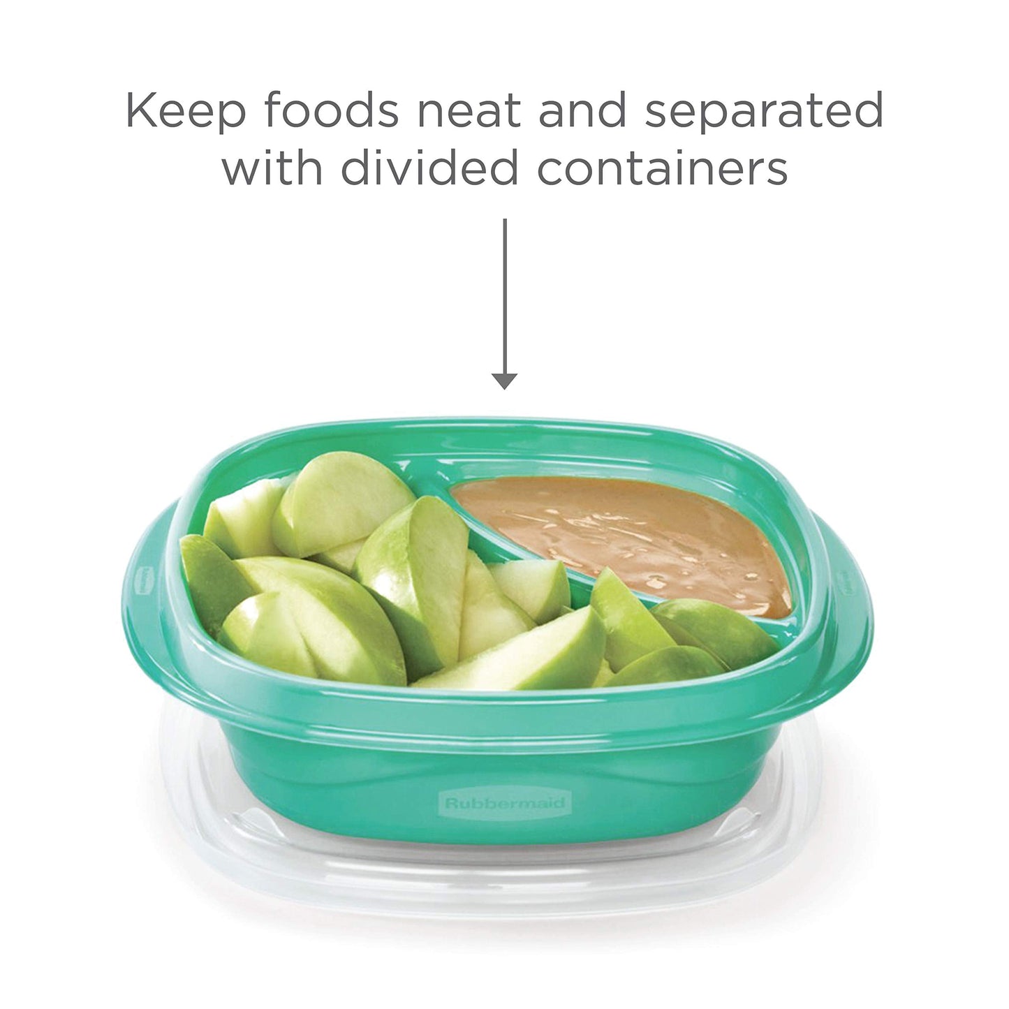 Rubbermaid 50-Piece Food Storage Containers Set with Lids, Teal Splash – Perfect for Lunch, Meal Prep, Leftovers & More – Top Rack Dishwasher Safe, BPA-Free Plastic