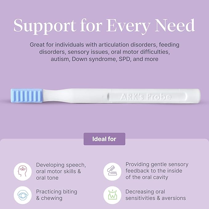 ARK Oral Motor Probe, Sensory Tools for Feeding & Speech Therapy, Oral Motor Therapy Tools for Kids and Adults, Suitable for Autism, SPD, Sensory Integration, and More, Medical-Grade