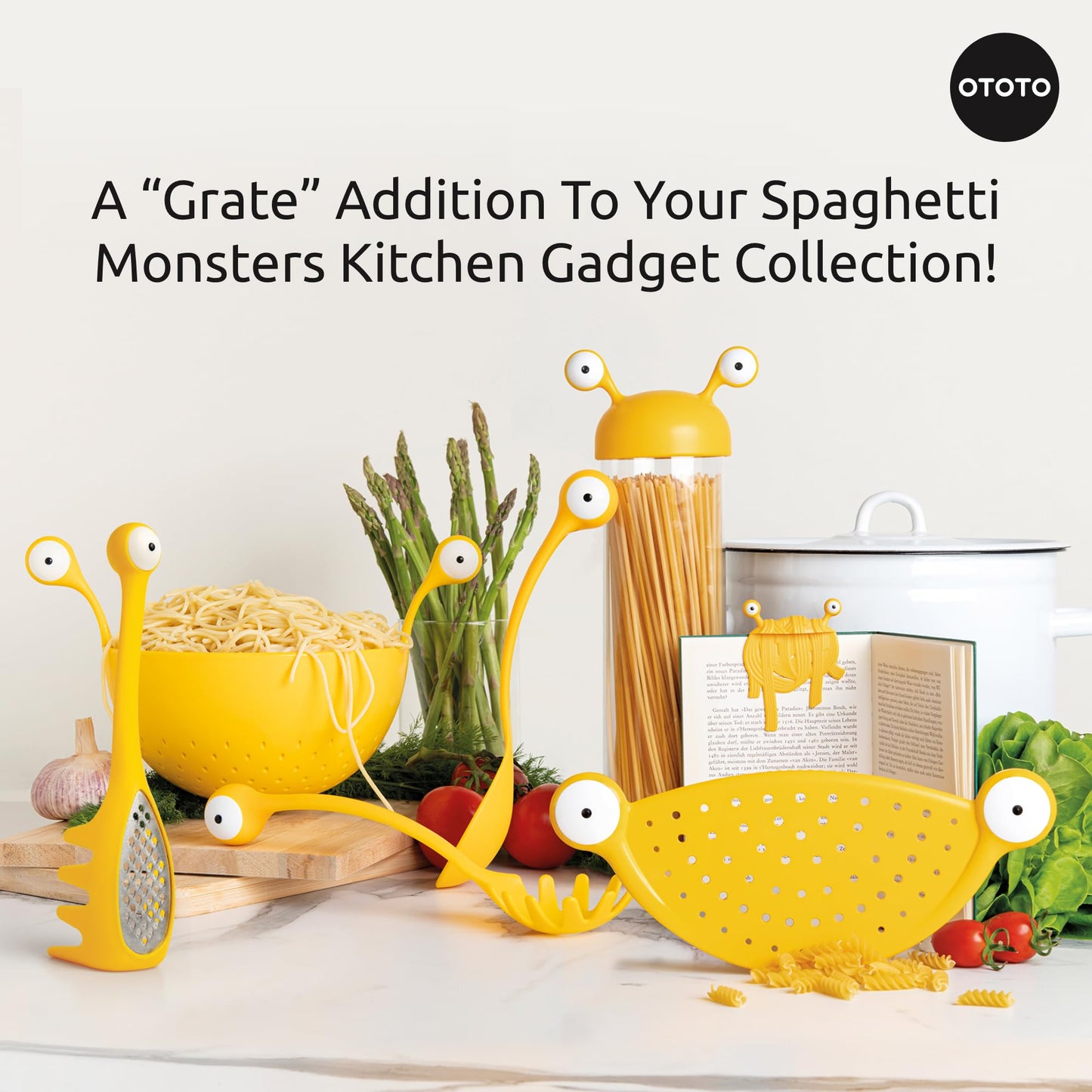OTOTO Pasta Spoon & Spaghetti Spoon - Cooking Gadgets, Cooking Gifts, Cool Kitchen Gadgets, Cool Gifts, Cute Kitchen Accessories, Funny Gifts, Random Stuff