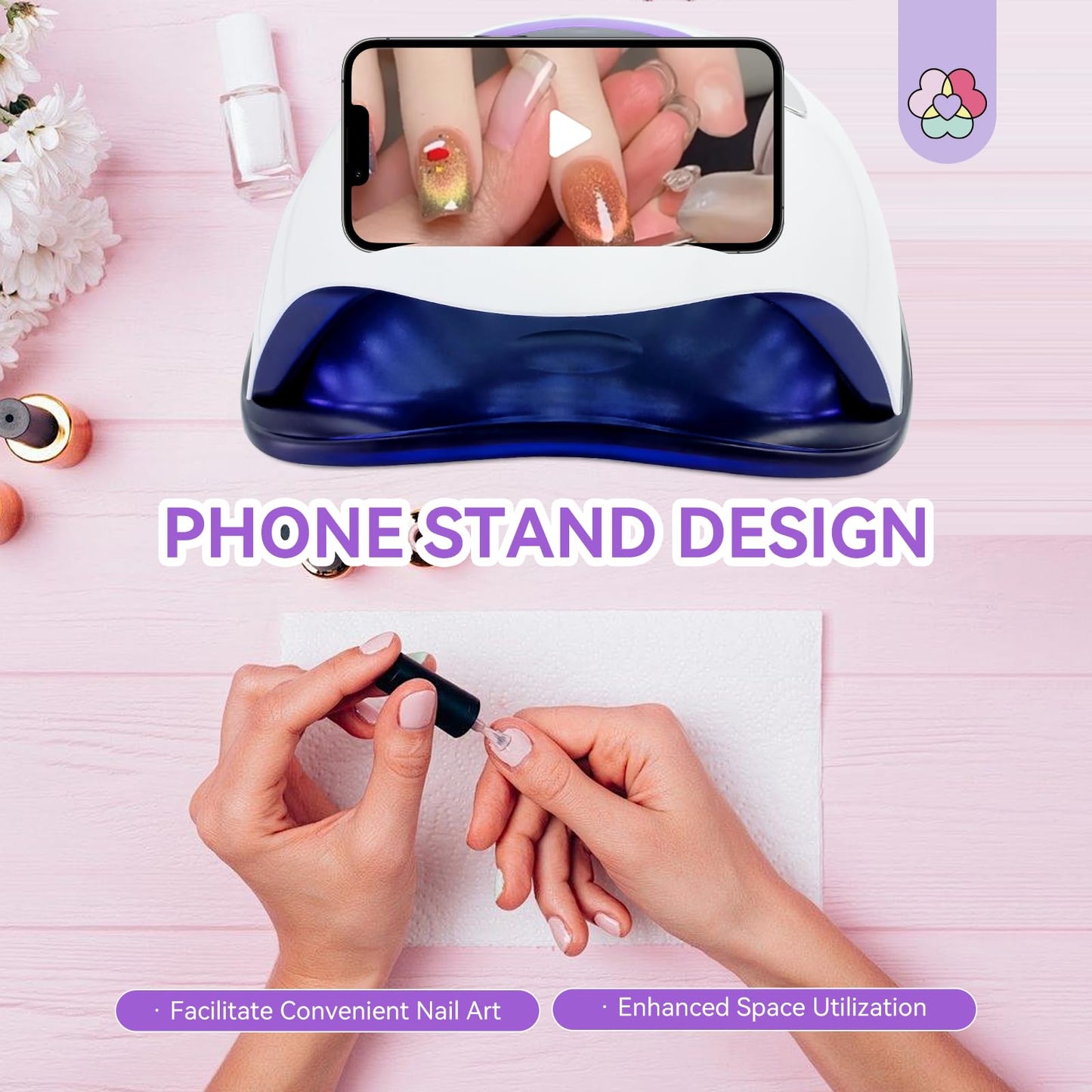 SAVILAND Cat Eye Magnetic for Nail: 9PCS Cat Eye Gel Nail Polish Magnet Tools Set Strong Suction 300W U V LED Nail Lamp: Motion Sensor Nail Dryer Super Fast Curing U V Light for Gel Nails wit