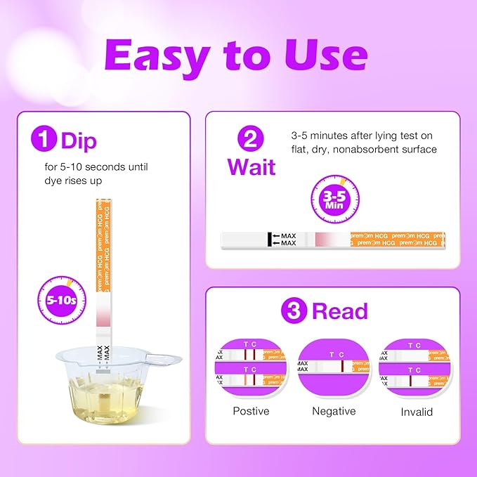 Premom Pregnancy Test Strips- 30 Pack Early Detection Pregnancy Test Kit Powered by Premom Ovulation Predictor iOS and Android APP