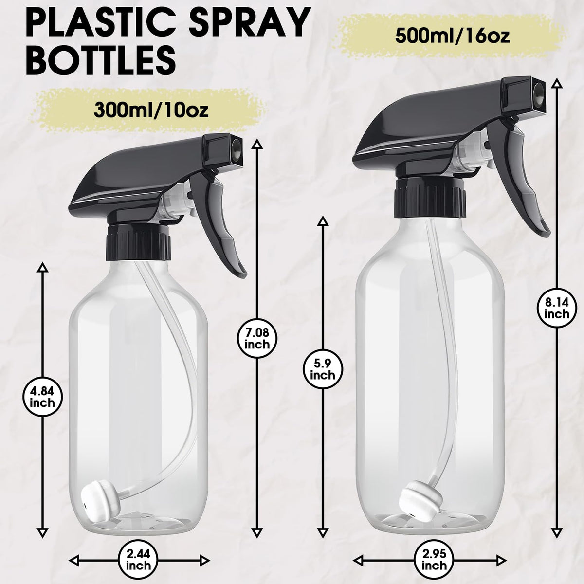 Plastic Spray Bottles 2 Pack 16 oz (2 Count)