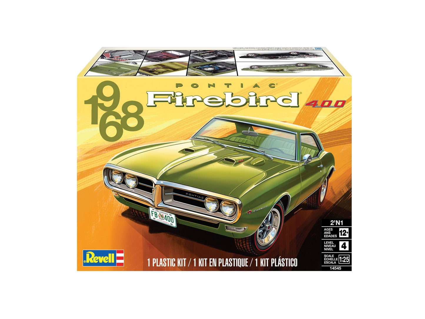 Revell 14545 '68 Pontiac Firebird 2'N1 1:25 Scale 122-Piece Skill Level 4 Model Building Kit