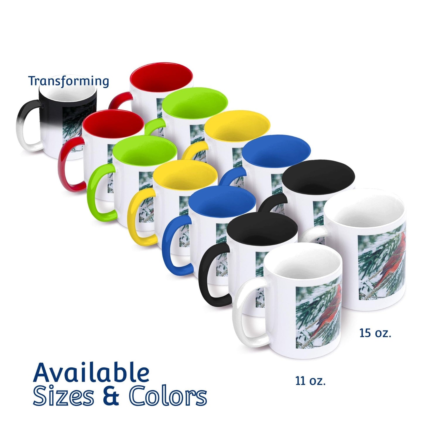 3dRose smiling Clown in Yellow Colors 11oz Two-Tone Black Mug