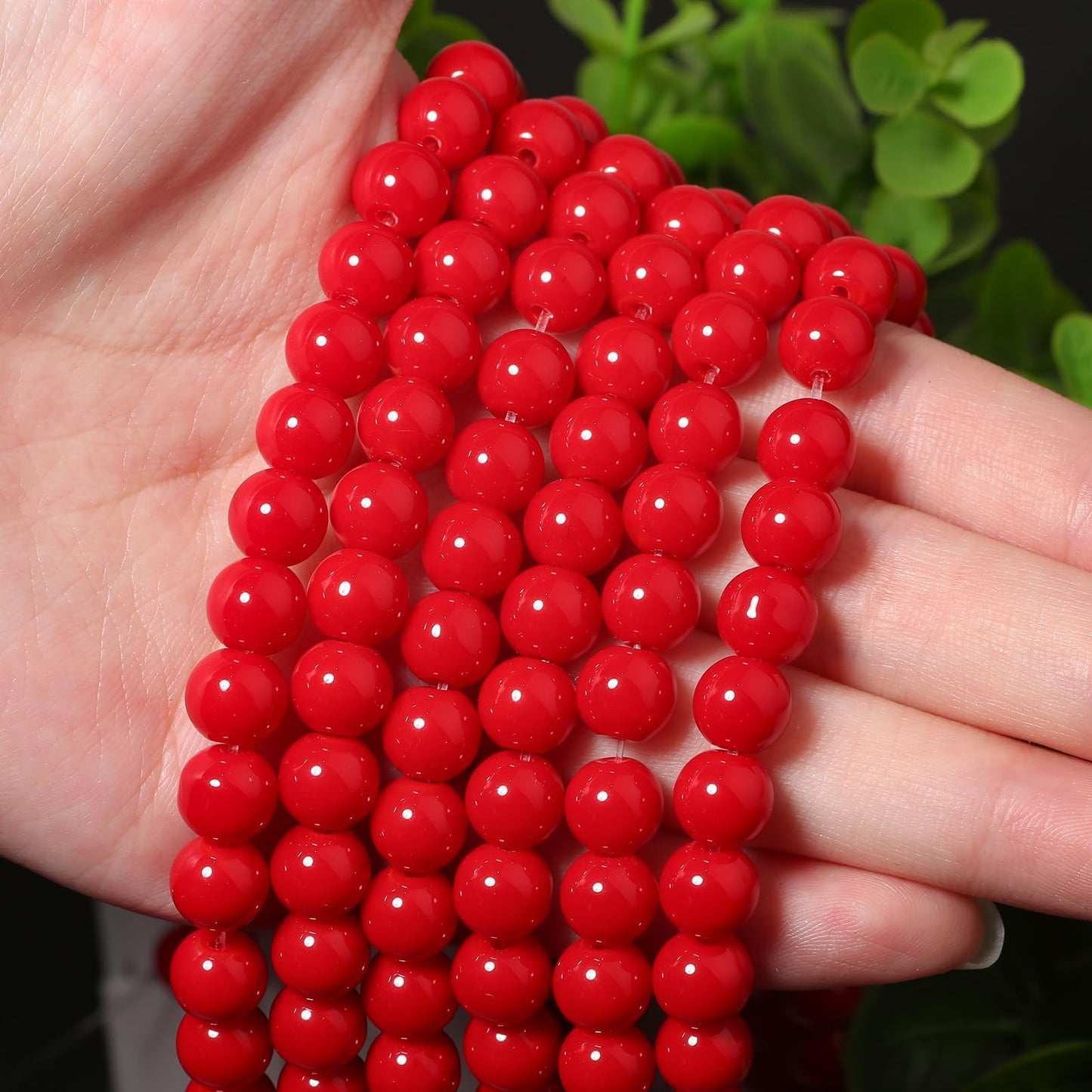 6mm Red Jade Natural Stone Beads Round Loose Beads for Jewelry Making Yochus DIY Beads Bracelet Necklace