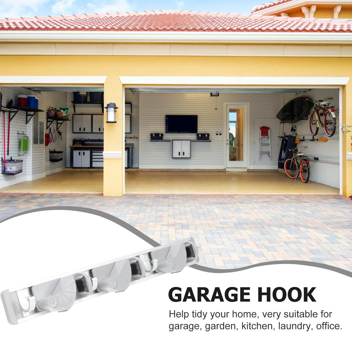 Wall Mounted Mop and Broom Holder Hooks