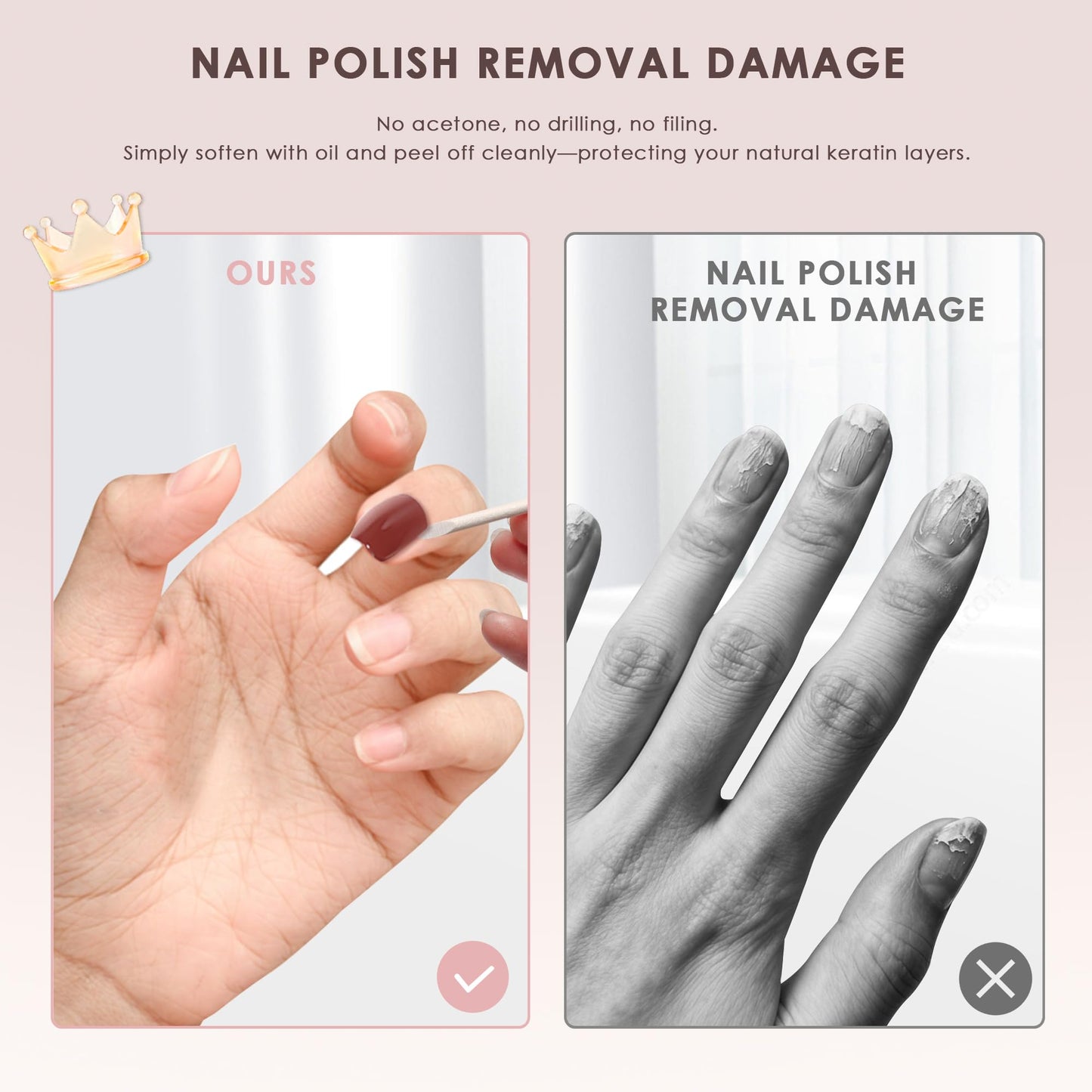 KHARITA Semi Cured Gel Nail Strips – Real Gel Nail Polish Wraps | Long Lasting Easy Peel-Off Removal | Hema-Free | 20-Piece Solid Warm White Salon Sticker Kit with UV Light