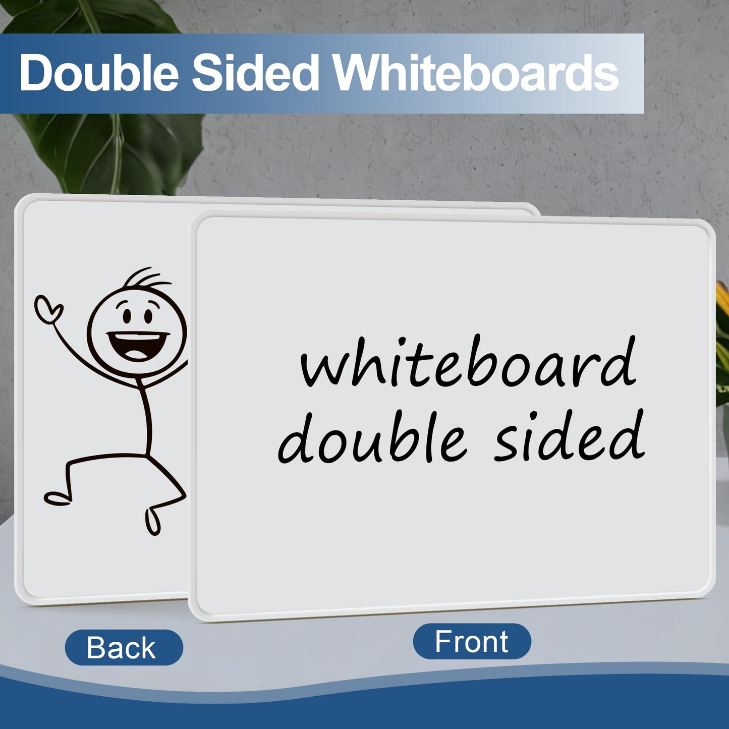 Magnetic Dry Erase Boards, 6 Pack 9 x 12 Inch Double Sided Portable Personal Small Whiteboards, Include 6 Markers, 6 Erasers, 12 Magnets for Kids, Students, Teachers Classroom School Supplies