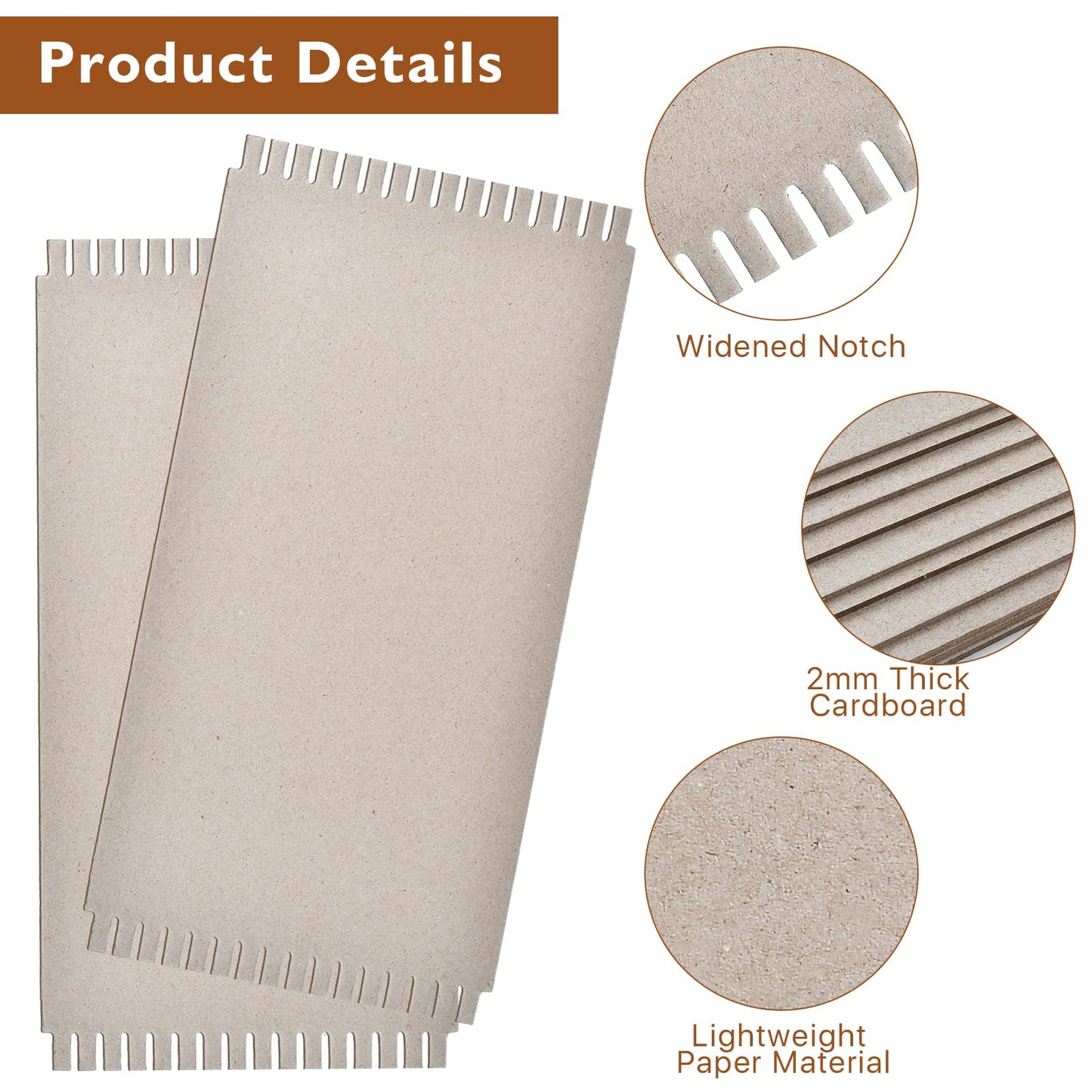 Aemygo 30 Pack Cardboard Weaving Looms, Wide Notch Weaving Loom for Kids, Beginner Square Weaving Boards for Knitting Sewing Crochet Basket Teaching Arts Crafts