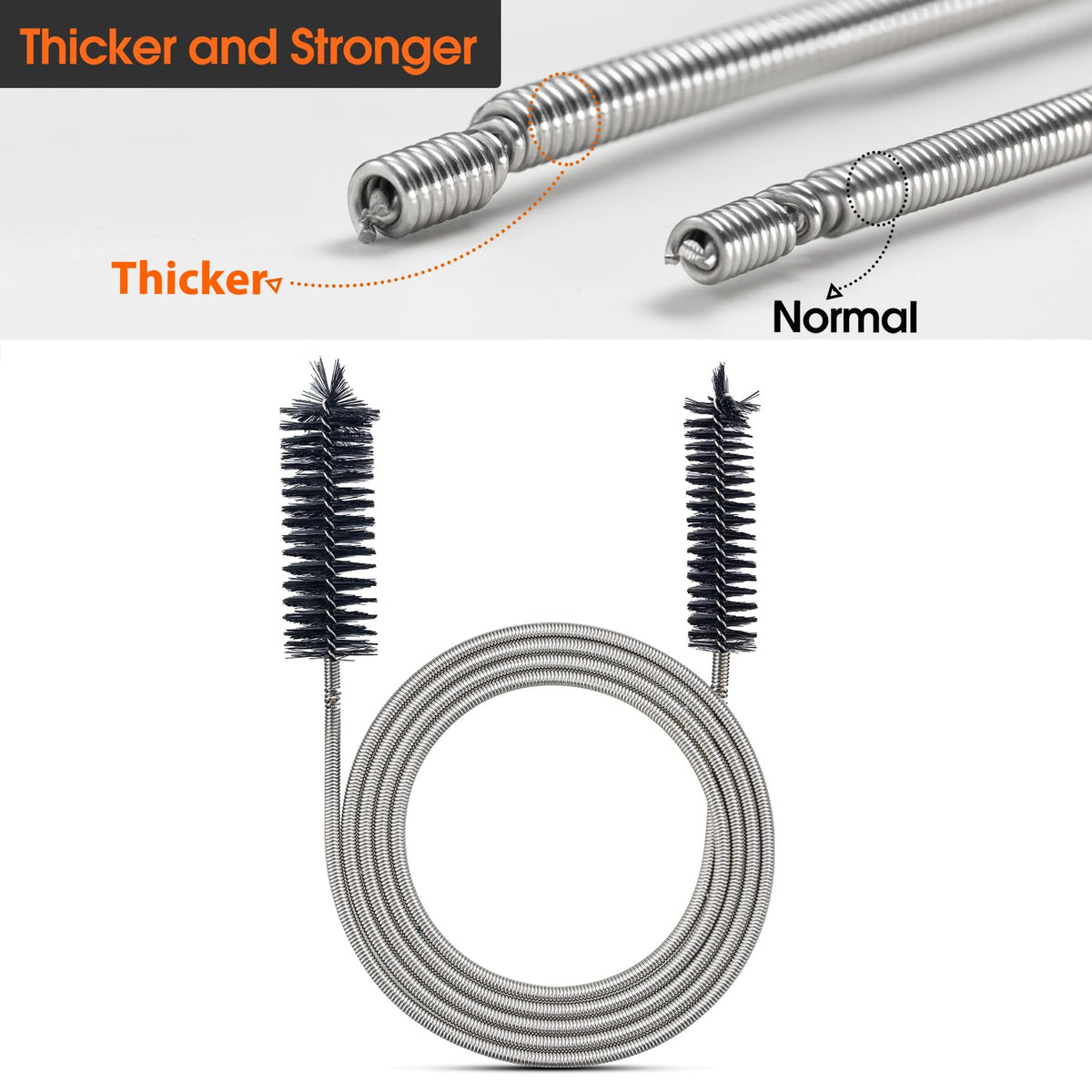 Extra Thick Drain Brush with Stronger Spring