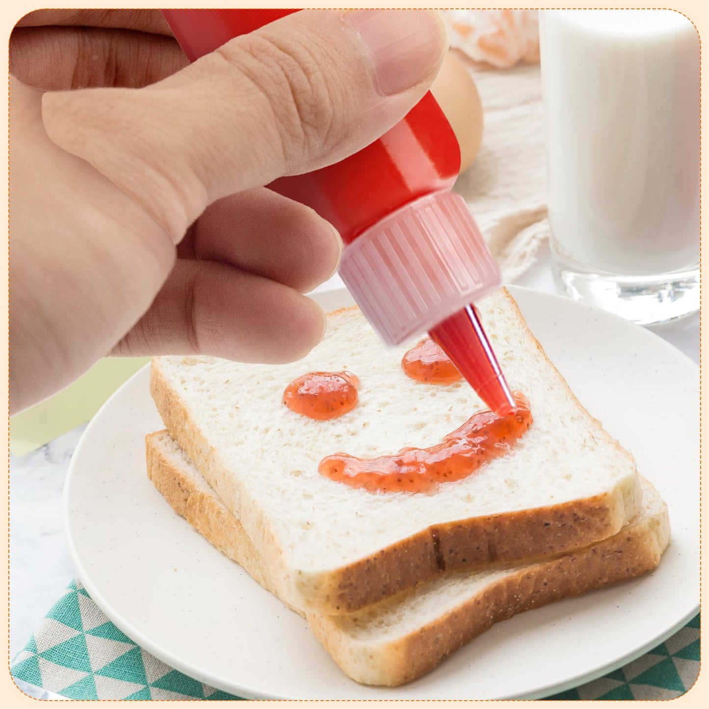 QUYLIXX 120 Pcs Squeeze Bottle for Liquids, Mini Sauce Bottles with Squeeze Top Caps, for Icing Cookie Decorating Sauces Condiments Arts Crafts (1 Oz)