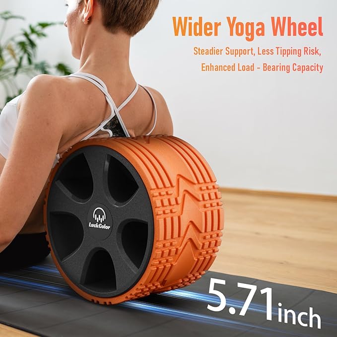 Back Roller, Back Wheel for Deep Tissue Massage,Yoga Wheel for Back Pain & Stretching, Comfy Deep Tissue Massage Roller for Back,Spine Alignment & Tension Relief