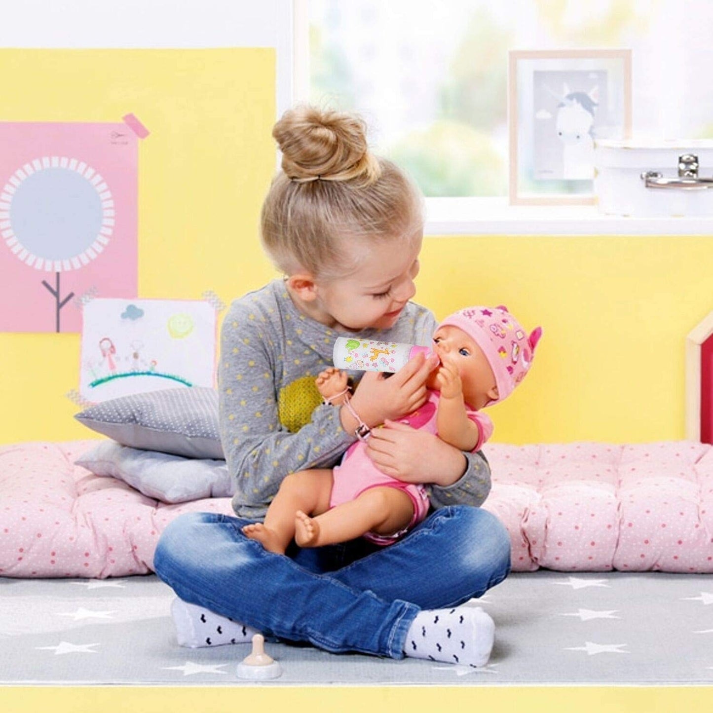 fash n kolor My Sweet Baby Disappearing Doll Feeding Set | Baby Care 6 Piece Doll Feeding Set (38 pc Set)