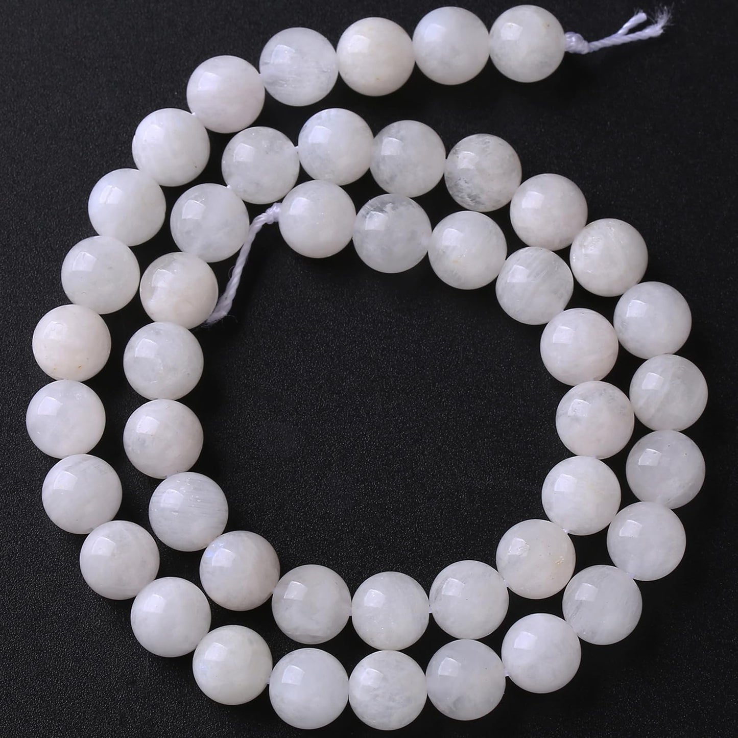8mm 45pcs Natural Moonstone Stone Beads for Jewelry Making Energy Healing Power Stone Beads DIY Bracelet Necklace Accessories 15"