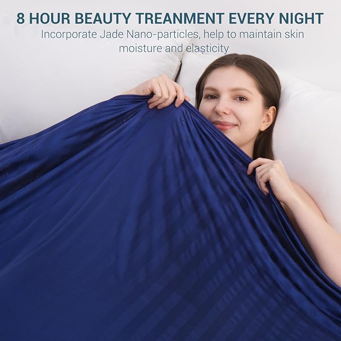 Elegear Revolutionary Cooling Blanket Queen, Absorbs Heat to Keep Body Cool for Night Sweats, Double Sided Arc-Chill3.0 Cool Fiber Q-Max>0.5, Lightweight Summer Cold Blankets Sleeping 79" x 86"