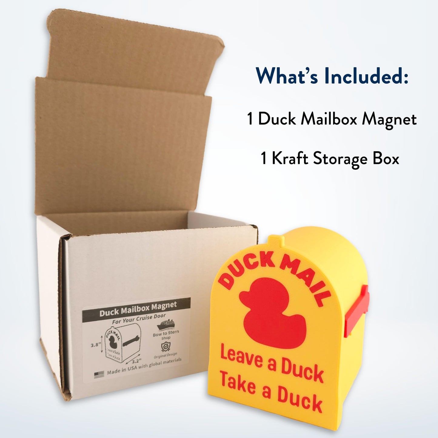 Cruise Duck Mailbox Magnet – The Original Leave a Duck Take a Duck Mailbox for Cruise Ship Doors, Fun Cruise Accessory and Essential Travel Gift by Bow to Stern Shop