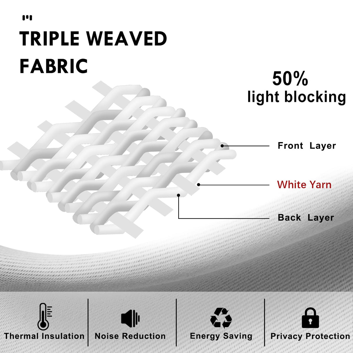 Wide Curtains 50% Light Blocking for Living Room 84 Inch Long 2 Panels (2 Count)
