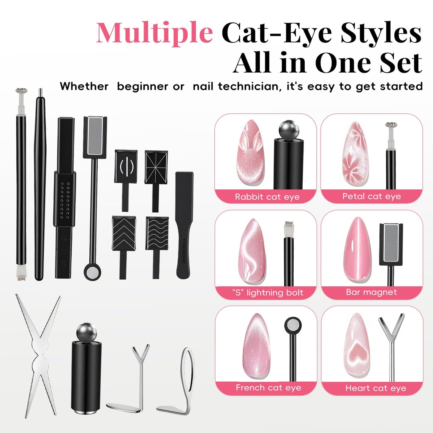 GricelnSV Cat Eye Magnet Set: 14 PCS for nails