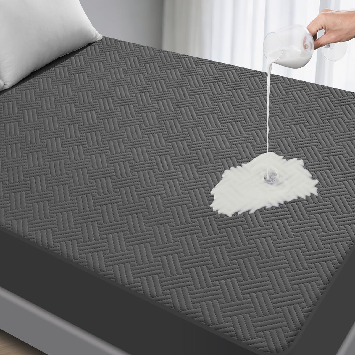 Waterproof California King Size Mattress Protector with Deep Pockets