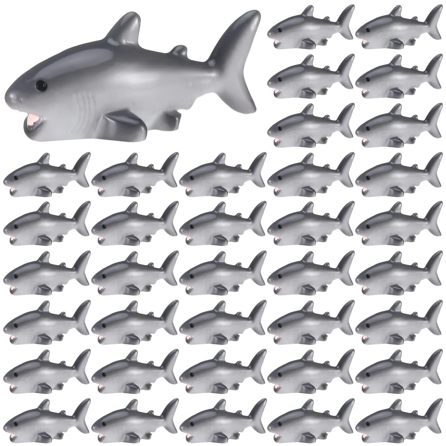 Beeveer 50 Pcs Mini Resin Shark Miniature Figurines Shark DIY Accessories Kit for Fish Tank Decor, Fairy Garden, Succulent Planter, Moss Landscape, and Home Decor