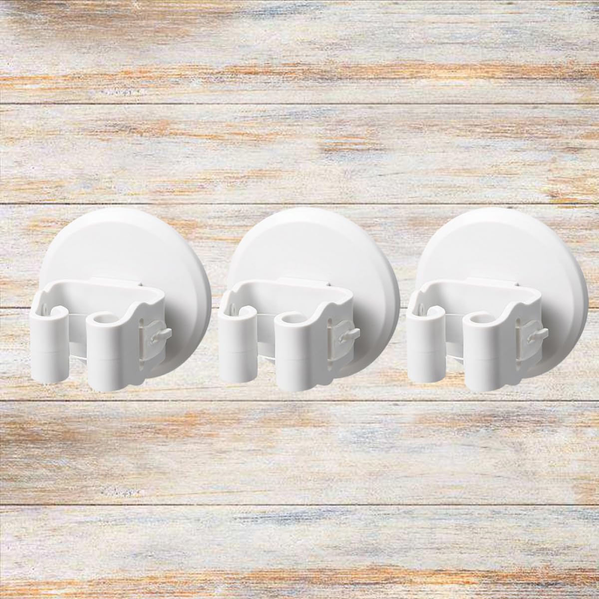 3pcs Wall Mounted Mop and Broom Holder Clamps with No