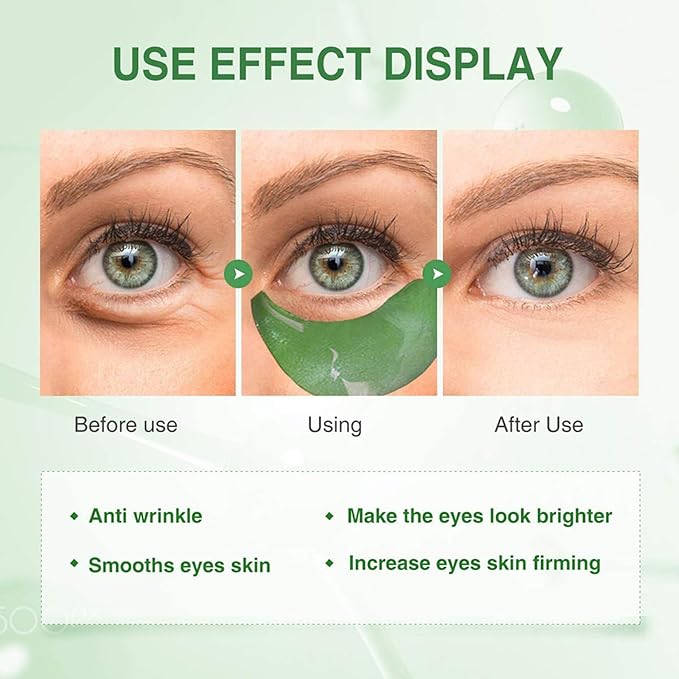 30 Pairs Lip Mask Under Eye Masks Patches, Crystal Collagen Hydrating Moisturizing Smoothing Lips Gel Pads for Puffy Eyes Bags,Dark Circles,Puffiness,Fine Lines,Wrinkles,Anti-Aging Seaweed