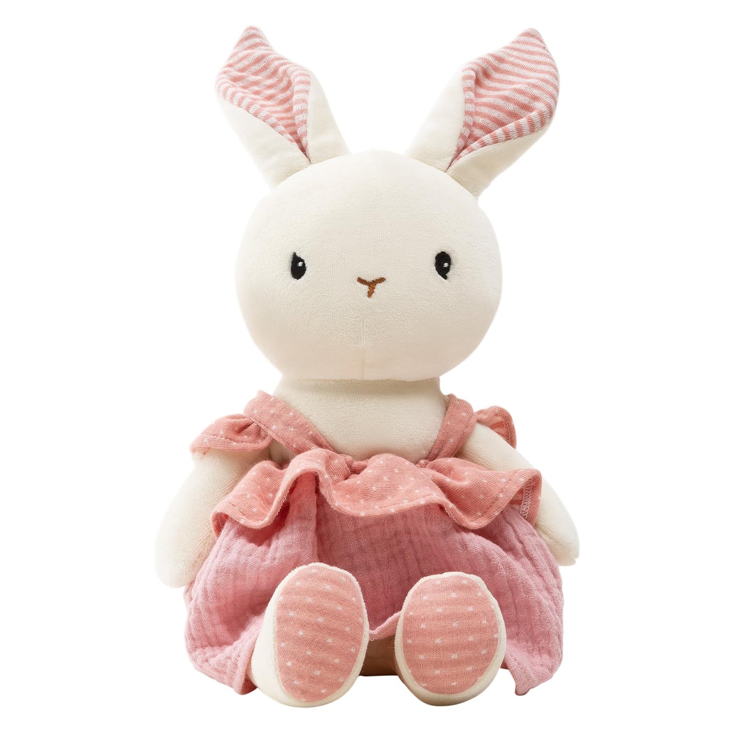 CUDDLE CORNER Bunny Stuffed Animal Organic Cotton Baby Plush Toys, Easter Stuffed Animal 7" Easter Plush Bunny Soft Cuddly Toy for Babies and Toddlers