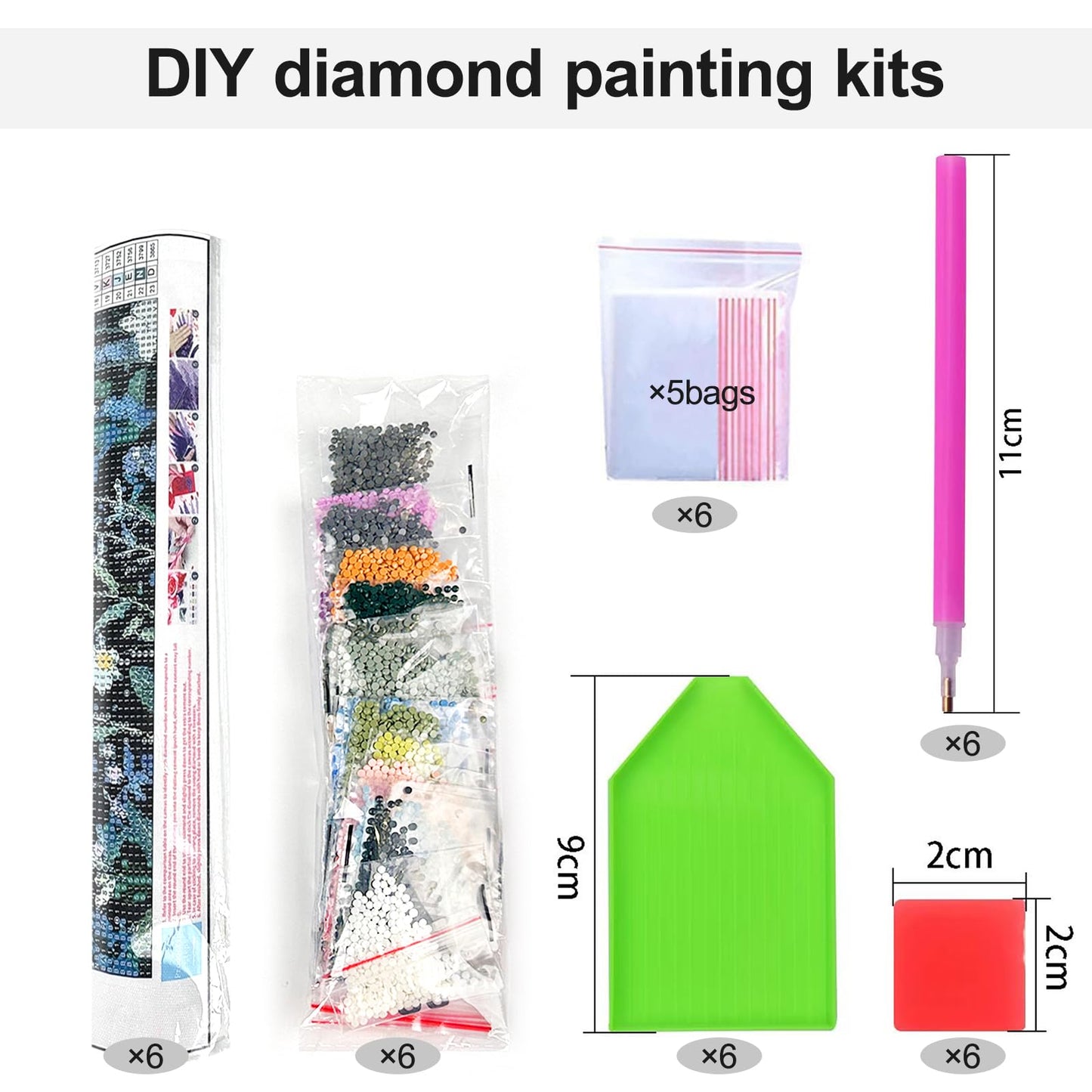 LEZHIJIA 6 Pack Leopard Print Disco Diamond Art Kits for Adults, Coquette Diamond Painting Kits for Beginner, Diamond Dots Full Drill Crafts for Gem Art Home Wall Decor for Teens Girls 5D DIY 12x16in