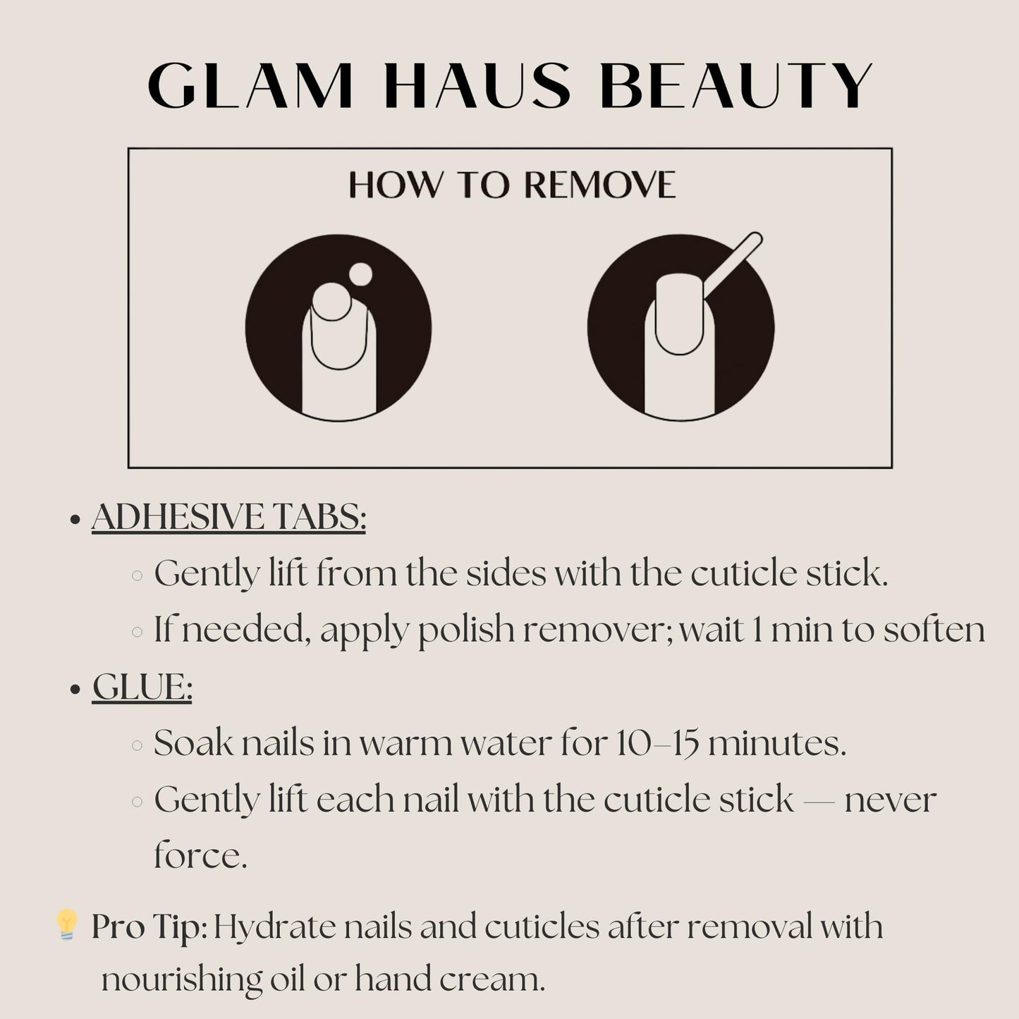 Glam Haus Beauty Press On Nails Onyx Noir | Short Square Jet-Black Glossy Finish Salon Quality | 16 Sizes - 32 Nail Kit with Glue & Adhesive Tabs