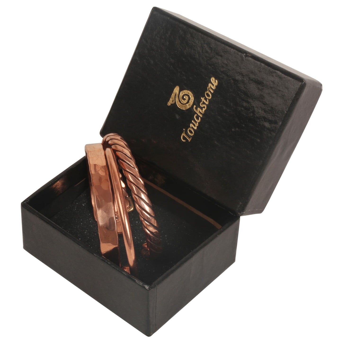 Touchstone copper bracelets | gift for men women |adjustable 100% pure solid real magnetic jewelry | handmade bracelet set combo | rope braided tibetan bangles. Set of 3 different designs