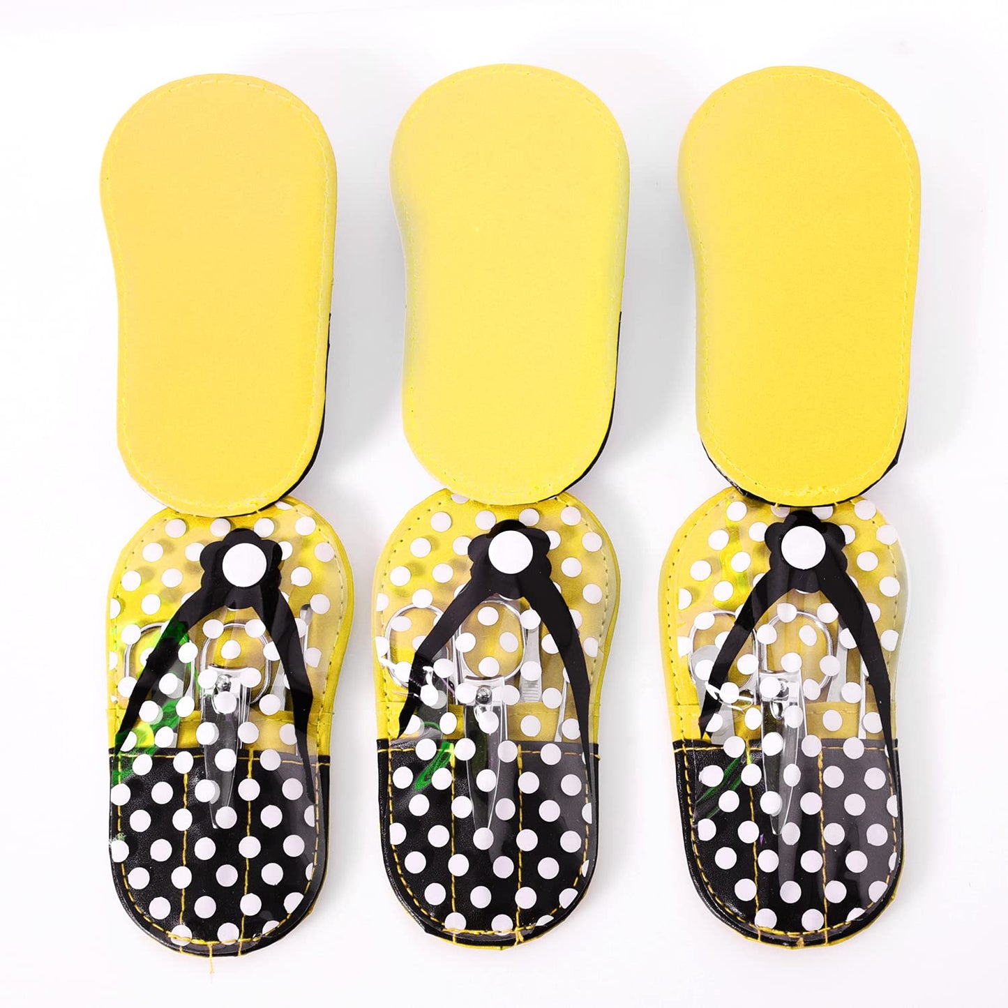 Spove Polka Dot Flip Flop Manicure Sets Manicure Kit Shape Personal Care pack of 6 Yellow