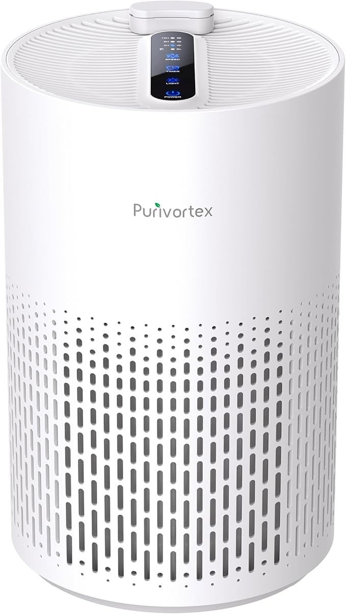 Purivortex Air Purifiers for Home, PX500 White with Fragrance Sponge