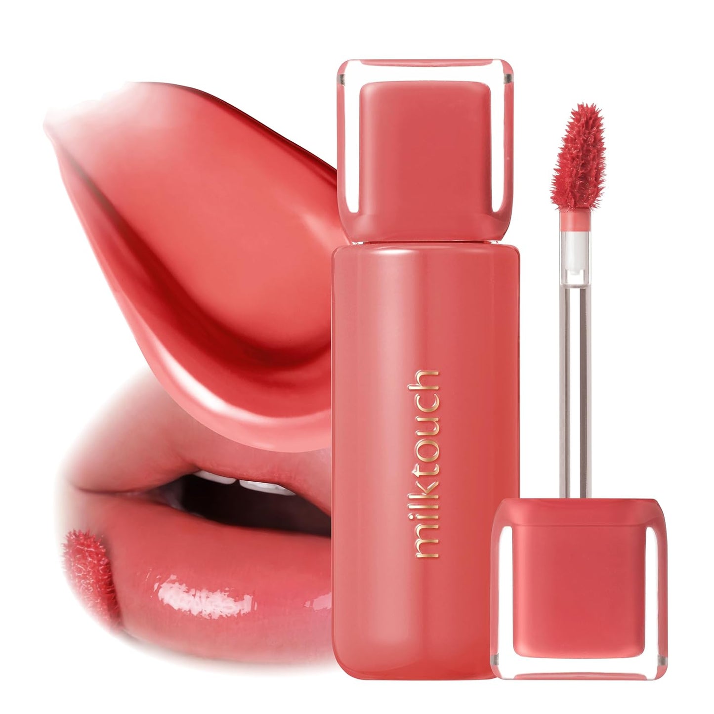 MILKTOUCH Jelly Fit Lip Tint (07 Autumn Peach) with Cooling Plumping Effect and Water-Based Non-Sticky Texture | Long Lasting Korean Beauty Lipstain Tinted Gloss Oil Brown K Makeup