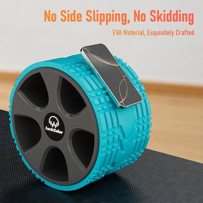 Back Roller Wheel for Deep Tissue Massage,Yoga Wheel for Back Pain & Stretching, Comfy Deep Tissue Massage Roller for Back,Spine Alignment & Tension Relief