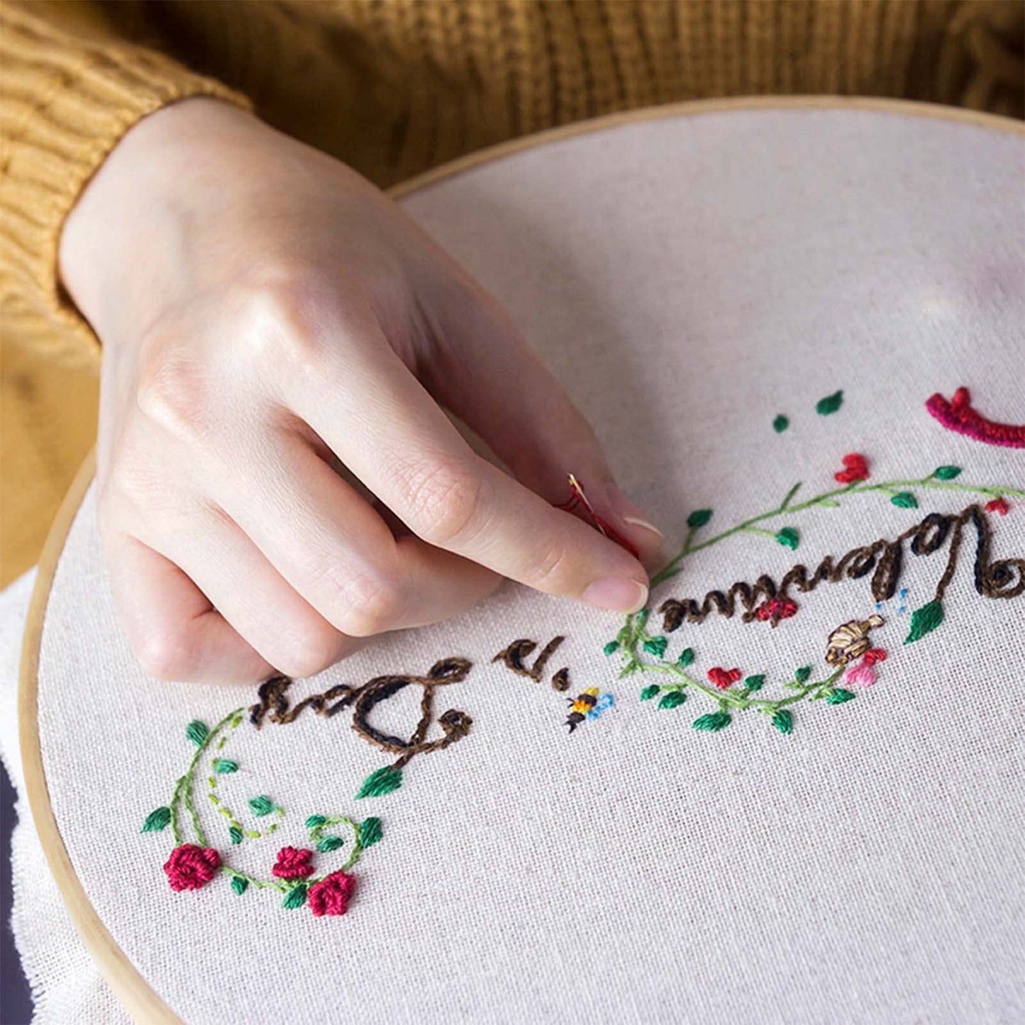 Caydo 12 Pieces 10 Inch Embroidery Hoops, Cross Stitch Hoops Ring for Art Craft Handy Sewing and DIY Embroidery Craft