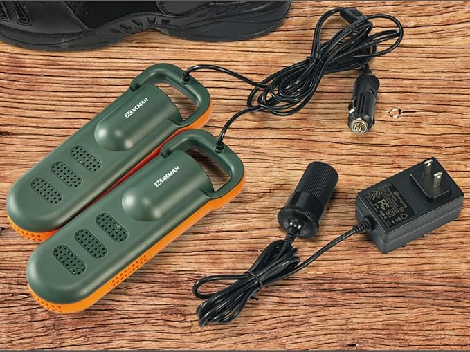 XCMAN Portable Shoe Dryers and Boot Dryer，Boot dryer for winter Boots, Work Boots, Rain Boots, Tennis Shoes, Ski Boot Liners,With integrated fan and heater-Ultra Silent | 12V DC/AC Converter| US Plug