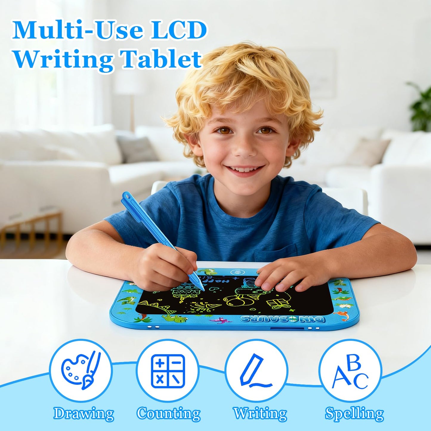 LCD Writing Tablet for Girls Boys Kids,10 Inch Colorful Toddler Doodle Board Drawing Tablet Toy