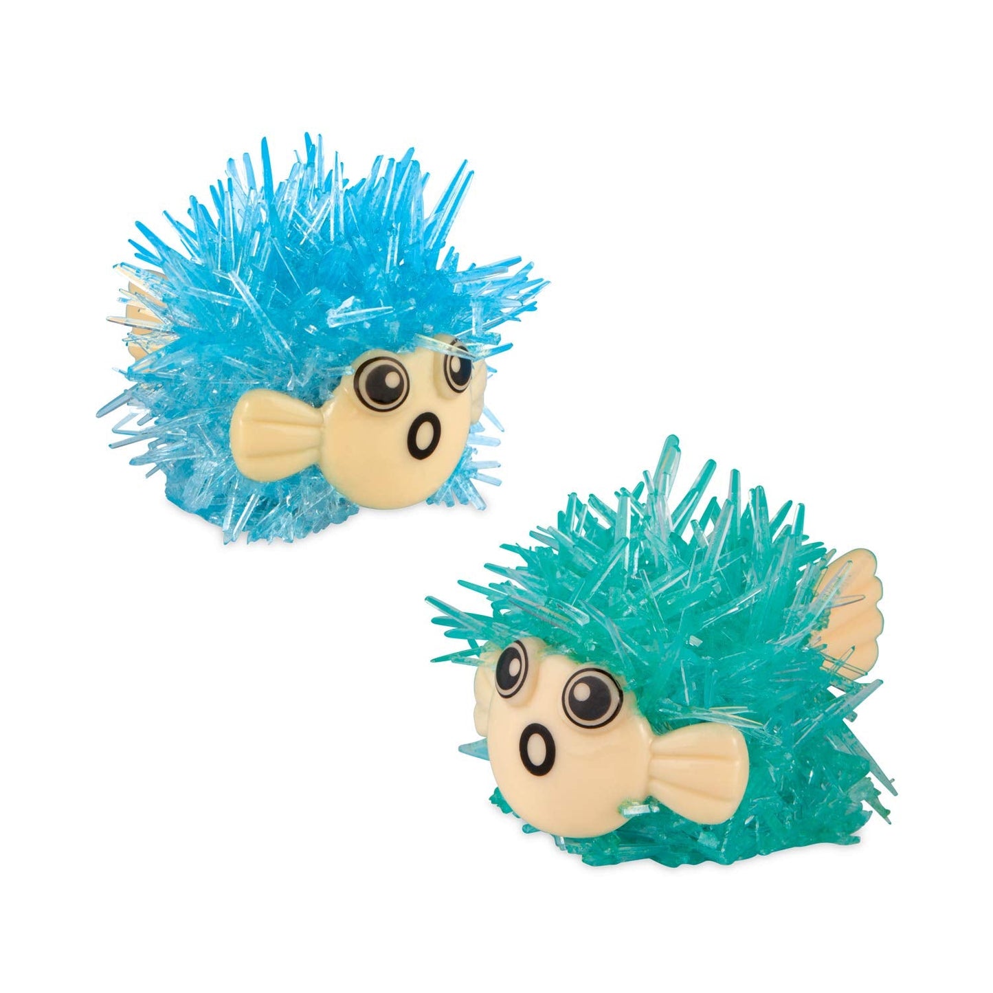 MindWare Crystal Growing Kits: Puffer Fish Set of 2 – Cute DIY Crystal Growing Kits for Kids & Teens – Funky mini Science Experiment in an 8pc kit – Crystals Grow in 24 Hours