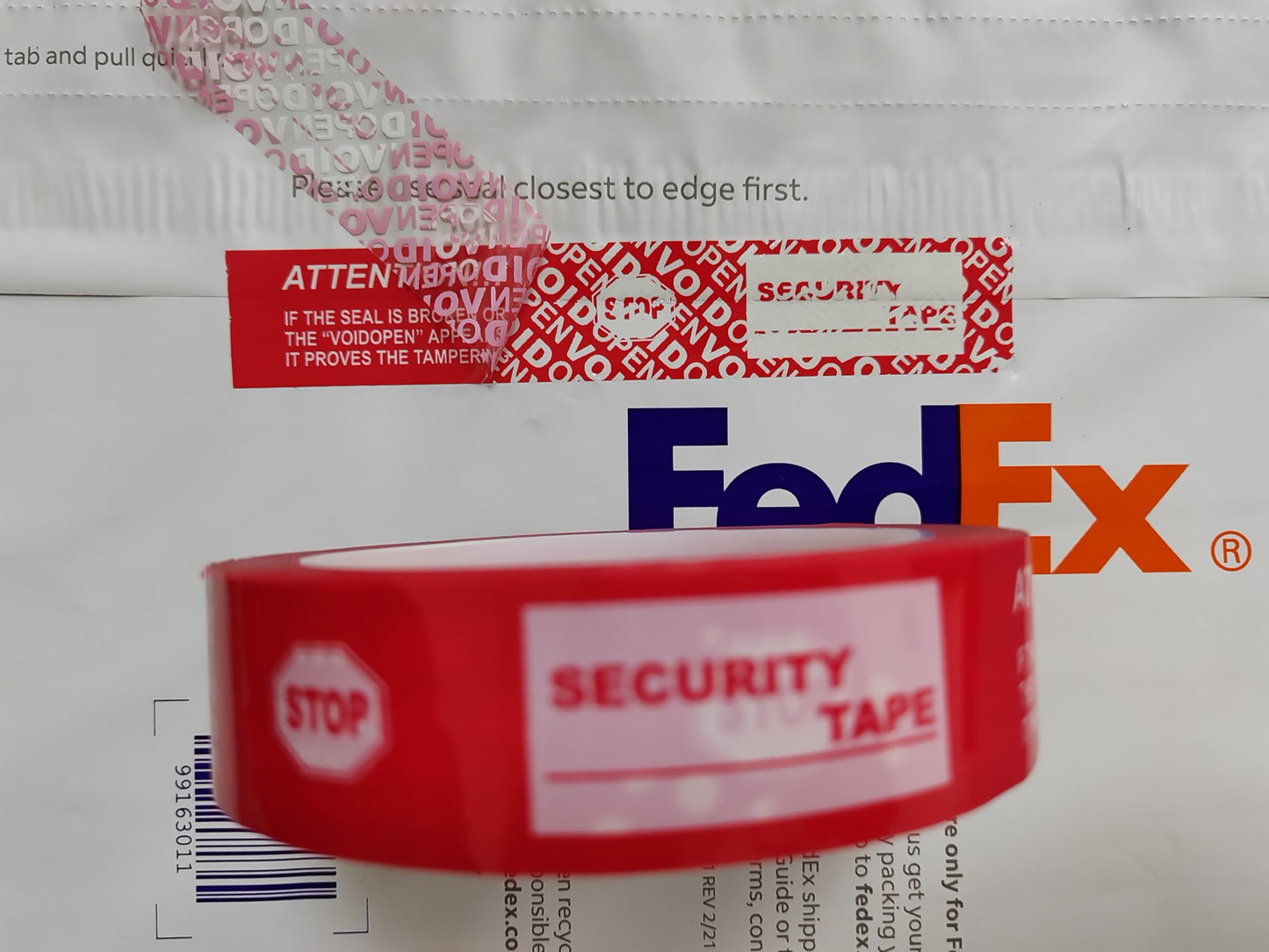 TSPC SECSEAL 2 Rolls,1" x55 Yards Total Transfer Tamper Evident Security Packing Tape Seals (Superior Tamper Proof with Thick Void Film)