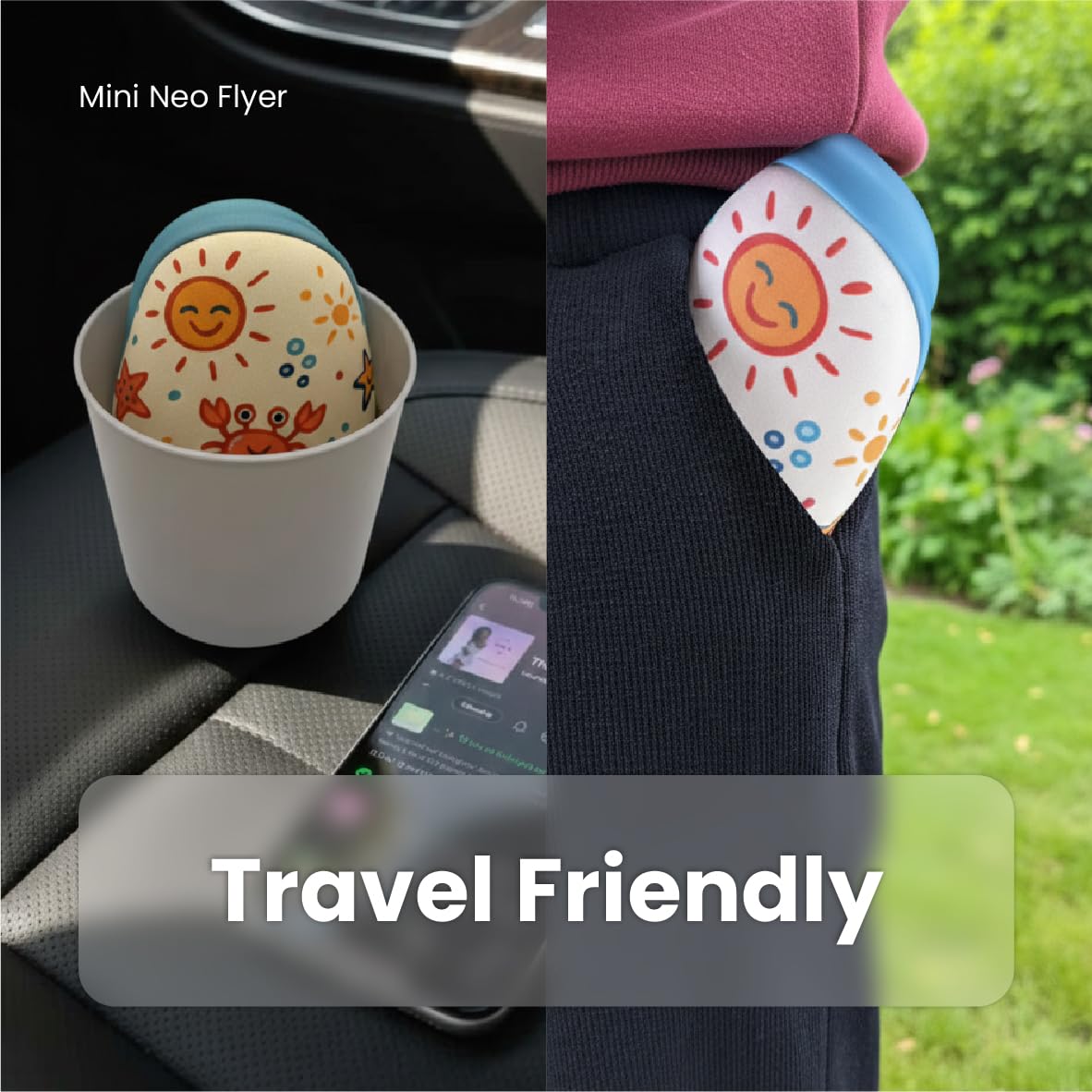 Soft Flying Disc Toy, Mini Lightweight SBR Foam Flyer, Flexible Safe Catch Frisbee for Indoor Outdoor Play (A)