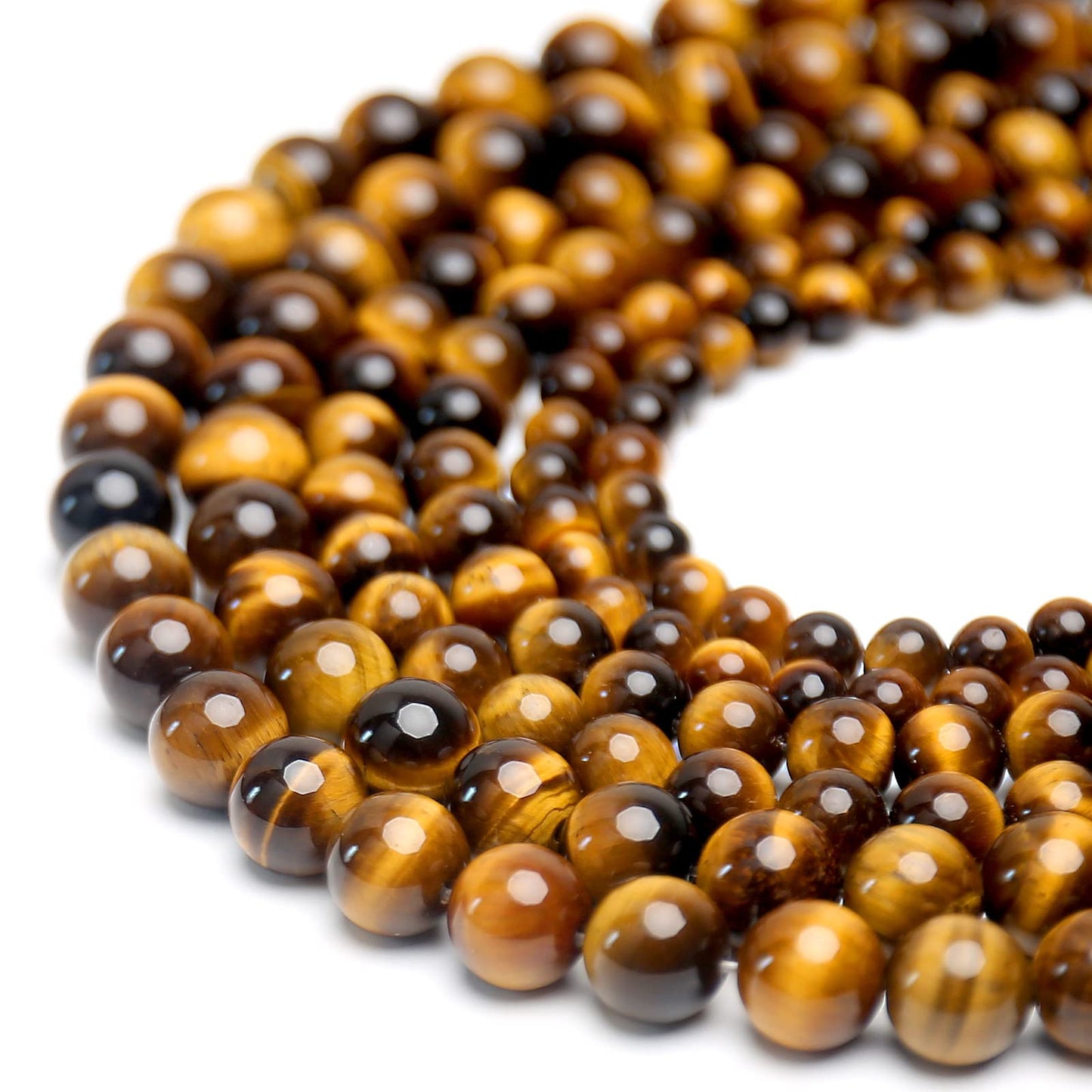 Natural Classic Tiger Eye Beads, Grade AAA Gemstone Round Loose Beads 10MM 40PCs Bulk Lot Options, Semi Precious Stone Beads for Jewelry Making