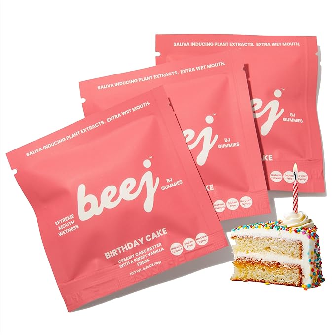 BJ Gummies, by BEEJ. Oral Sex Candy for Couples. (Birthday Cake)