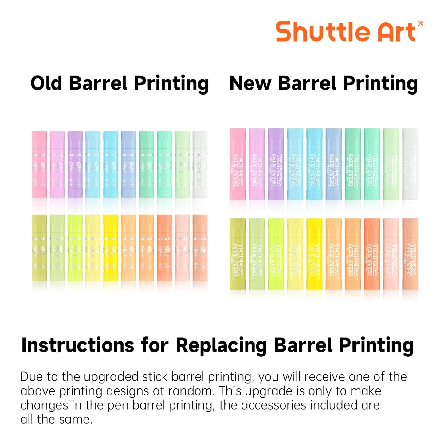 Shuttle Art Tempera Paint Sticks, 20 Pastel Colors, Solid Tempera Paint for Kids, Super Quick Drying, Works Great on Paper Wood Glass Ceramic Canvas
