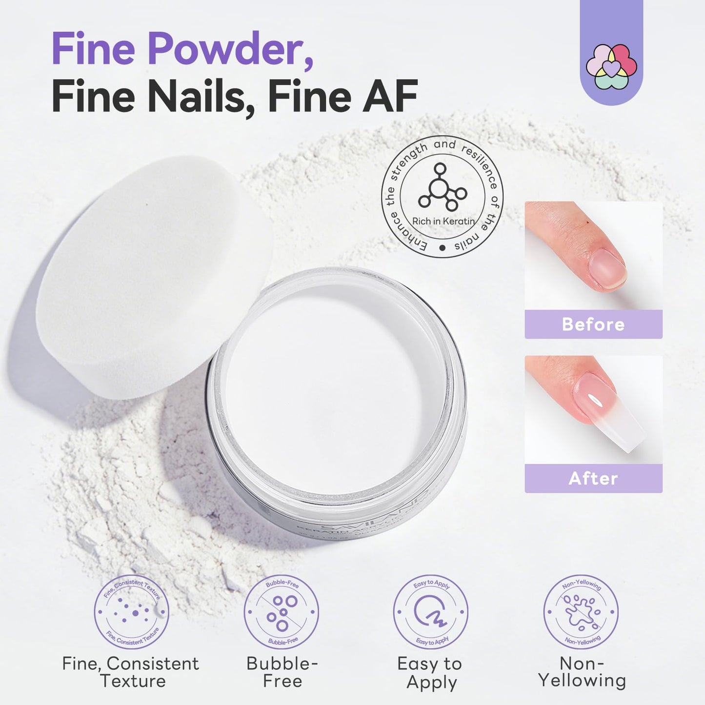 SAVILAND Acrylic Nail Kit Low Odor: Bio-Sourced Nail Kit Acrylic Set with Bio-Based Keratin Clear Powder and Liquid Set Size 12 Kolinsky Brush File Forms & Tools for Professionals Home Salon Manicure