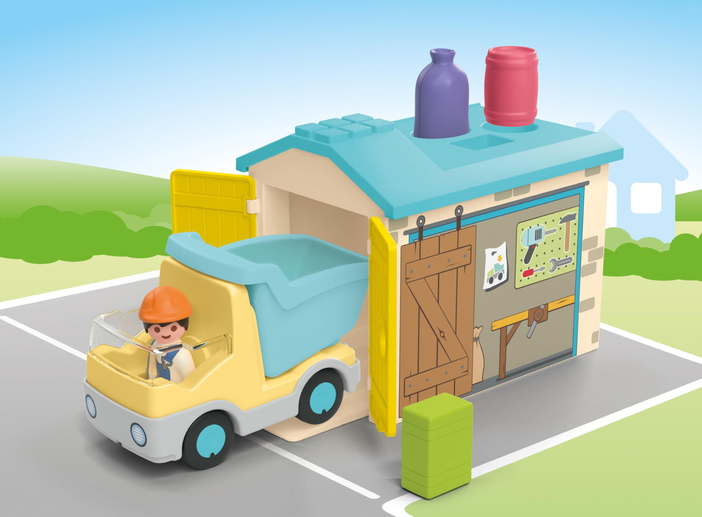 Playmobil Junior: Construction Truck with Garage