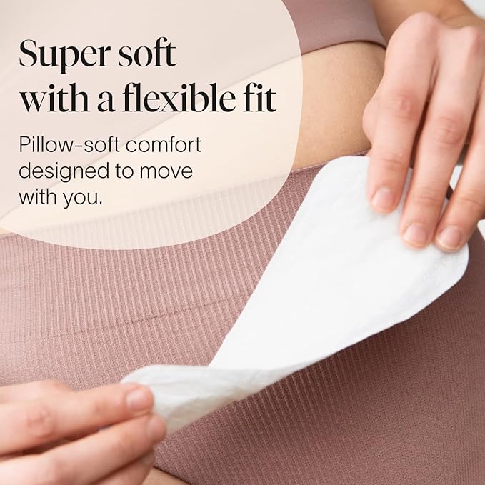 Cora Period Long Liners | 100% Organic Cotton Topsheet | Ultra Thin, Quick Absorbency | Hypoallergenic | Dermatologically Tested | Unscented, No Wings (36 Long Liners)