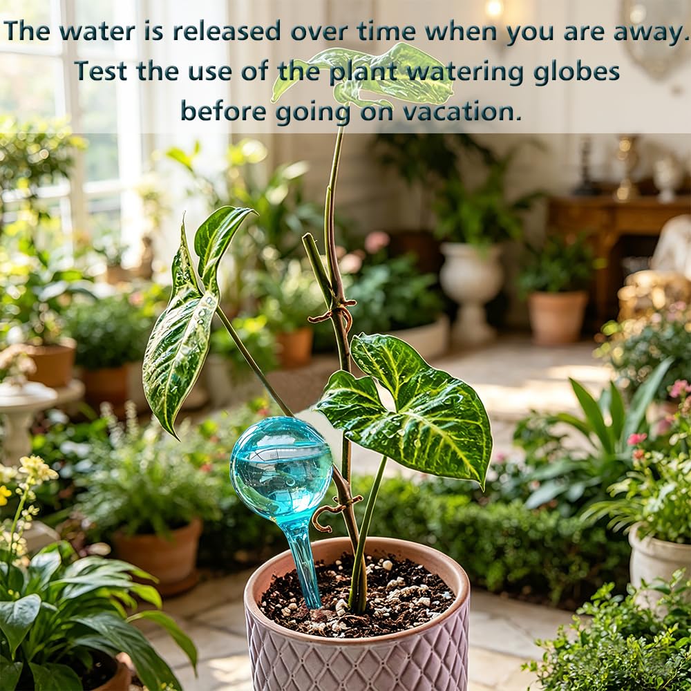 10pcs Plant Self Watering Globe Stakes, Plant Watering Stakes Automatic Plant Watering Bulb System Spikes, Flower Automatic Watering Device, Garden Self Waterer for Indoor Outdoor Plant