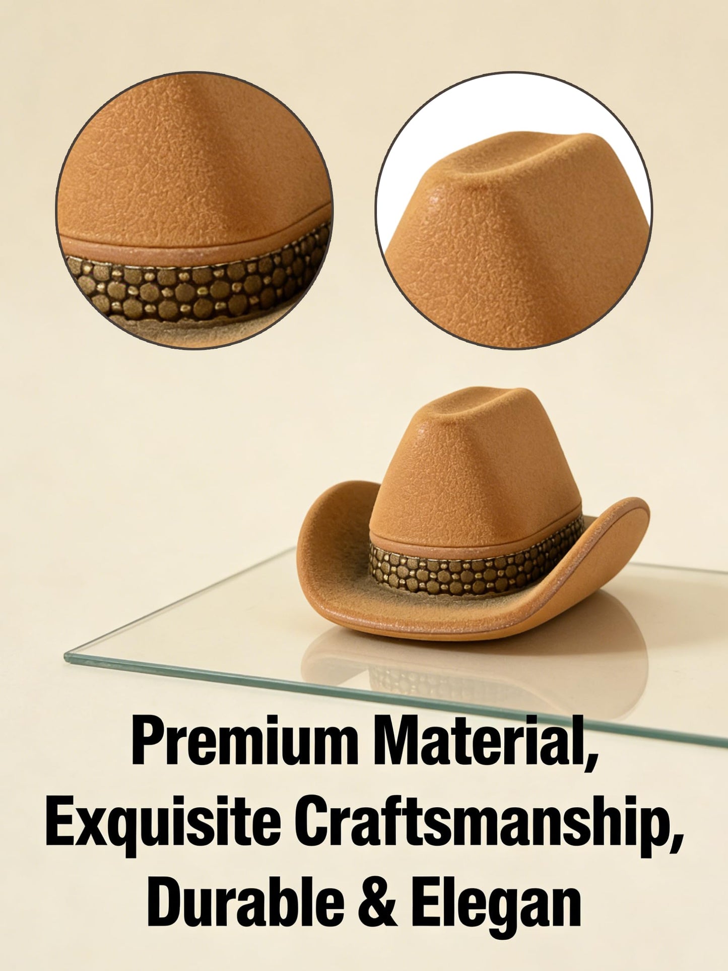 Cowboy Hat Shaped Ring Box, Creative Mini Jewelry Case, Romantic Surprise Proposal Gift Box for Engagement, Valentine's Day & Anniversary, Portable Small Ring Holder